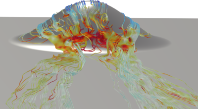 小丘状三维几何的大涡模拟